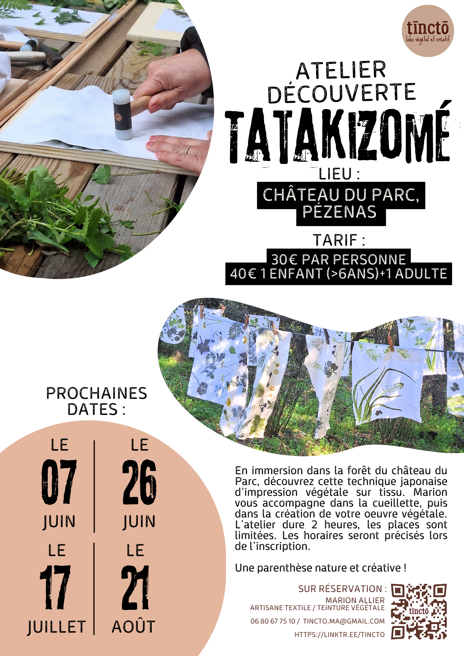 affiche ateliers tatakizomé