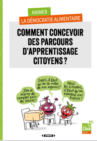 image de couverture / dessin d'aliments qui discutent 